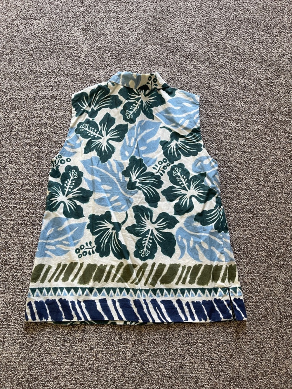 Prada Floral Oversized Aloha Sleeveless Cotton Buttondown Shirt Top 40 - Picture 2 of 4